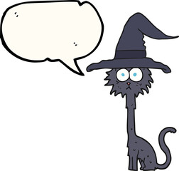 speech bubble cartoon halloween cat