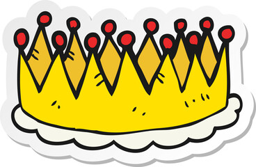 sticker of a cartoon crown