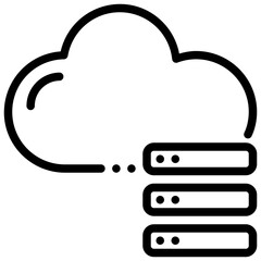 Online data storage and file sharing icon