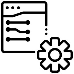 Technology icon for web services and connectivity