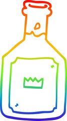 rainbow gradient line drawing cartoon alcoholic drink