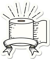 sticker of tattoo style toilet paper