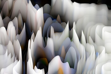 Obraz premium Visually three dimensional attractive backdrop suitable in layouts on art, illustration and design. Digital flowers series