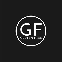 Gluten free Sign line icon isolated on black