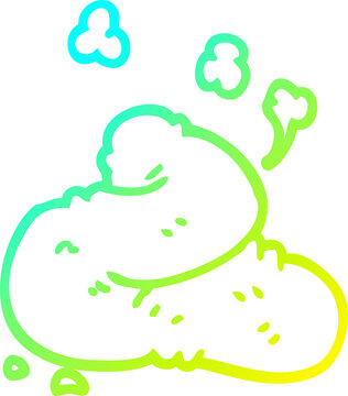recommend clip art: cold gradient line drawing cartoon poop
