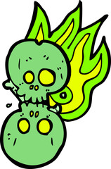 cartoon halloween bone number