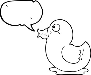 speech bubble cartoon rubber duck