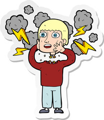 sticker of a cartoon secret robot