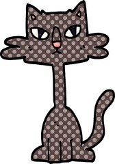 cartoon doodle funny cat