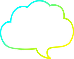 cold gradient line drawing cartoon