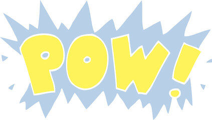 cartoon doodle word pow