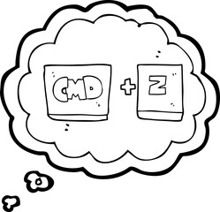 thought bubble cartoon command Z function