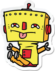 sticker of a cartoon robot