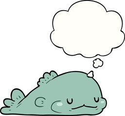 cartoon fish and thought bubble