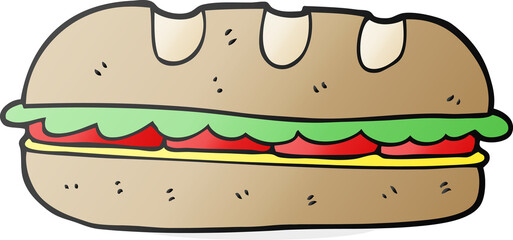 cartoon huge sandwich