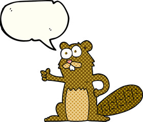 comic book speech bubble cartoon beaver