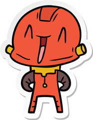 sticker of a cartoon robot