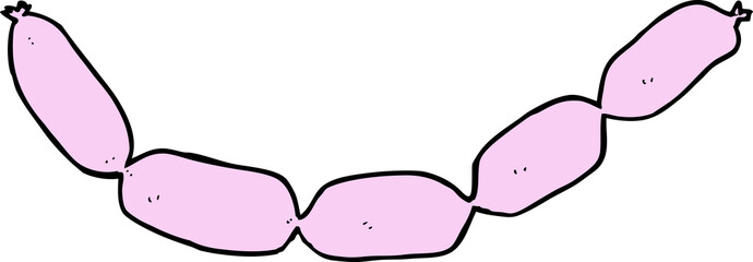 cartoon string of sausages