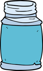 cartoon doodle glass jar
