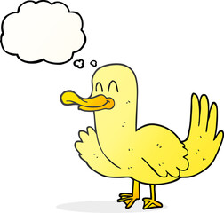 thought bubble cartoon duck