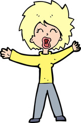 cartoon woman shouting