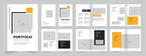 Fototapeta Portfolio Design Template, Architecture or interior portfolio design layout obraz
