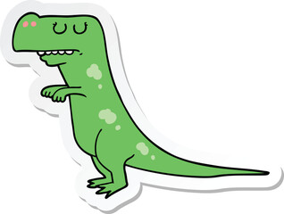 sticker of a cartoon dinosaur