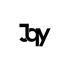 Fototapeta jqy typography letter monogram logo design obraz