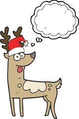 thought bubble cartoon crazy reindeer