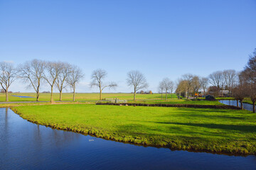 Edam, the Netherlands. February 2023. The rural countryside of Edam, North-Holland.