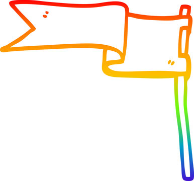 recommend clip art: rainbow gradient line drawing cartoon flag