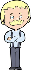 cartoon man with mustache