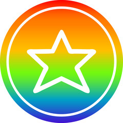 star shape circular in rainbow spectrum