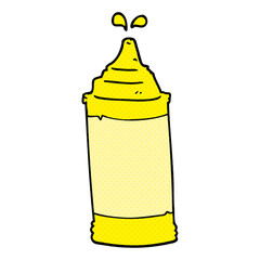cartoon mustard bottle