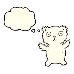 cartoon polar bear with thought bubble