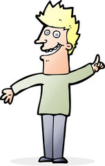 cartoon happy man