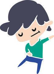 cartoon of a kawaii cute boy