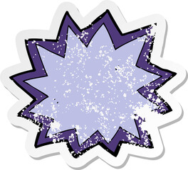 retro distressed sticker of a cartoon explosion