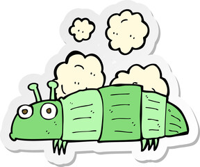 sticker of a cartoon bug