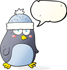 speech bubble cartoon penguin