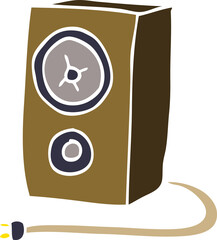 cartoon doodle old wood speaker