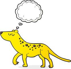 thought bubble cartoon leopard