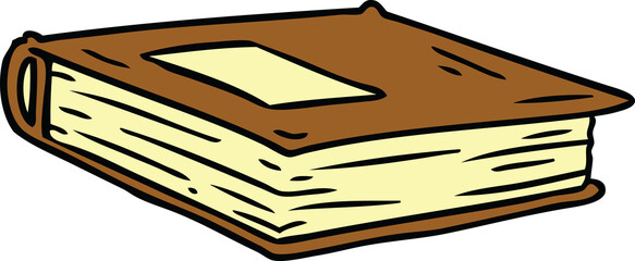 cartoon doodle of a red journal