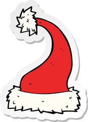 sticker of a cartoon santa hat