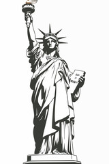Fototapeta na wymiar statue of liberty city vector