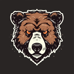 Fototapeta illustration of a bear head obraz