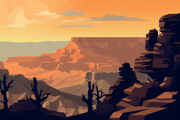 Grand canyon illustration vectorial