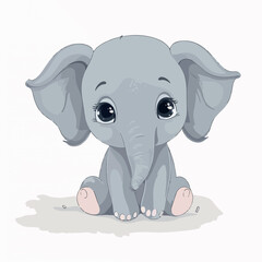 Fototapeta baby elephant cartoon vectorial obraz