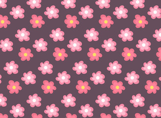Beautiful floral pattern. Pink flowers