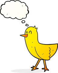 thought bubble cartoon bird